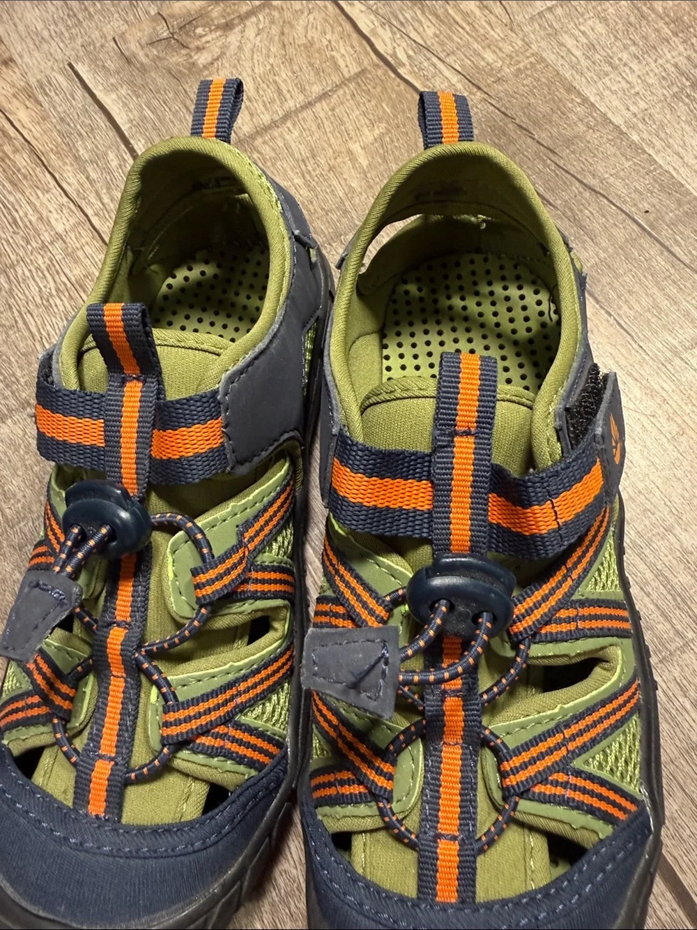 5/$15 O’Rageous Kids Outdoor Sandals - Navy, Olive & Orange size 1